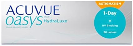 ACUVUE OASYS 1-Day per astigmatismo; Lenti a contatto giornaliere; visione chiara e stabile per tutto il giorno,comfort elevato;-5.50 diottrie; Cilindro -1.25 ; Asse 160 ; BC 8.5; DIA 14.30; 30 lenti