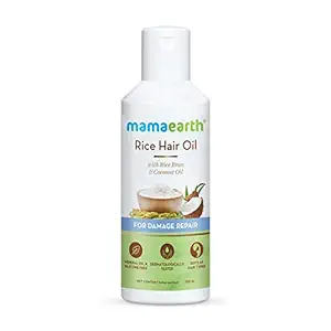 Mamaearth Rice Hair Oil with Rice Bran & Coconut Oil For Damaged, Dry and Frizzy Hair ? 150ml