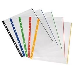 Herlitz 10914414 - Paquete de 50 portafolios de plástico A4, multicolor