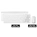 Produktbild OFNMD Ladeversion Drahtlose Maus Tastatur Set Laptop Spiel Ultradünne leise tragbare Tablet Smart TV Set Top Box, QWERTY Tastatur (Farbe : Ivory White Set Rechargeable)
