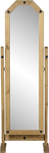 Corona Cheval Mirror in Distressed Waxed Pine