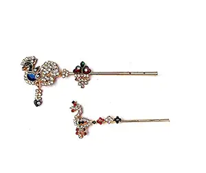 Laddu Gopal Bansuri Combo, Flute Special Peacock Design zari Crown bansuri kanha ji Size 4,5 No