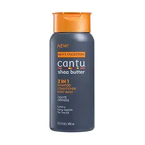 CANTU Mens 3-In-1 Shampoo Conditioner Bodywash, 400 ml
