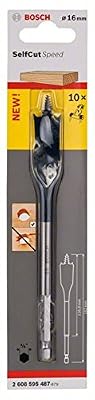 Bosch 2608595487 MÚche plate Self Cut Speed avec queue six pans 1/4" Ø 16 mm Longueur 152 mm