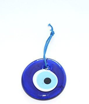Cyprus Large Wall Hanging Evil Eye Charm (Nazar Hamsa Keychain). Hand Made Dangling Evil Eye for Keys OR to Hang from Door OR to Keep Evil Spirits Away