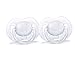 Philips AVENT Soother Translucent 0-6m COLOURS/DESIGNS MAY VARY - SCF170/18 (PACK OF 1, 2 SOOTHERS)