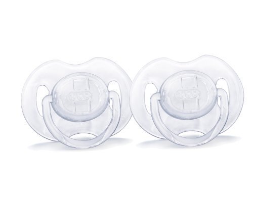 Philips AVENT Soother Translucent 0-6m COLOURS/DESIGNS MAY VARY - SCF170/18 (PACK OF 1, 2 SOOTHERS)