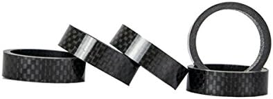 WINDBREAK BIKE 5piece 10mm Carbon Bike Headset Spacer 1-1/8" Stem Spacers Black