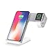 Price comparison product image Webla 2-in-1 10W Qi Wireless Fast Charger Charging Holder Dock Stand for Apple Watch Series 4 40/44mm,for iPhone X/XS/XS MAX/XR,for Galaxy S8/S8+/S9/S9+/Note 8/9/S7/S7 Edge/S6,ect (White)