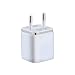 Produktbild Big-Mountain 5V / 2A Doppel USB Ladegerät | Ladeadapter 2 Ports Netzteile Smart Lade | EU-Stecker | für Samsung iPhone XS Max Tablet Universal Handy Wand Schnellladung Adapter (Grau)
