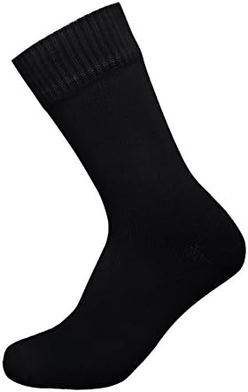 MULTI-USE 100% Waterproof Socks, Highly Breathable, Mid-Calf Length (S/M (UK 5-8, Euro 38-42), 1 Pair, Black)