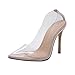 Produktbild ODJOY-FAN Mode Frau Transparent Single SchuheAtmungsaktiv High Heels Herbst Schuhe Party Hochzeit Sexy Hoch Sandalen Spitz Absatzschuhe Casual Kurz Stiefel Damenschuhe (Khaki,38)