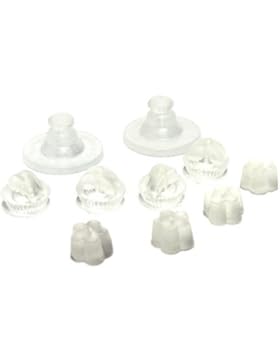 Pewterhooter I0 Paar weiche, bequeme und sichere durchsichtige Plastikohrringrückseiten.