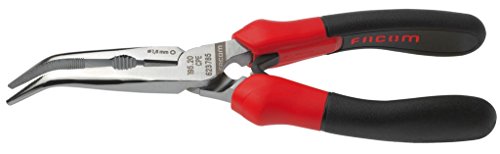 Pince demi-ronde coudée chromée 200