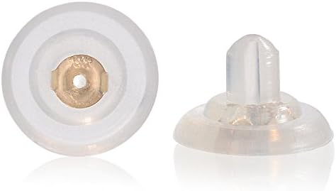 UNIVERSAL EZ BACKUniversal EZback Earring Backs Soft Clear Silicone and 14k Gold