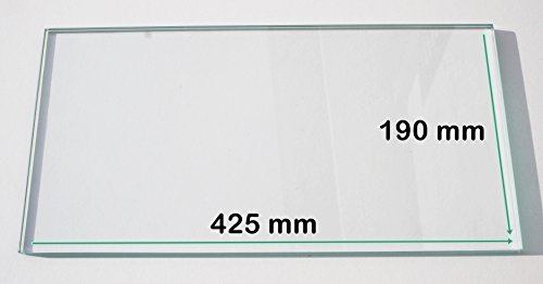 Khlschrank Einlegeboden / Glasplatte / Gemsefach  Klarglas 4 mm dick - 425 mm x 190  Direkt vom Glasereifachbetrieb!!!