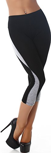 Power Flower Damen Capri-Leggings Twirl Zweifarbig mit hohem Bund (34 – 40) - 3