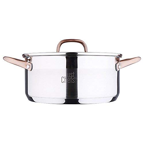 Just For Chefs Q2899 Cacerola 24cm 4.5l Acero Inoxidable inducción Tapa Infinity, Cromado