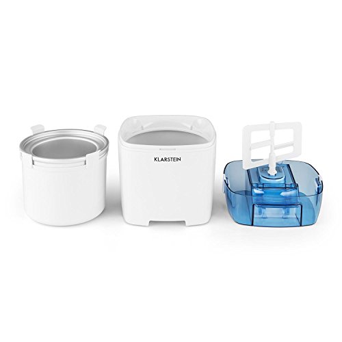 Klarstein Creamberry • Eismaschine • Speiseeismaschine • 4-in-1-Eisbereiter • Zubereitung in 20 Minuten • 1,5 Liter Fassungsvermögen • Thermobehälter • stromsparend • Timer • Abschaltautomatik • Digitalanzeige • inkl. Rezeptvorschläge • 10 W • weiß - 8