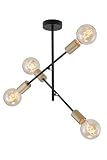 Foco de techo moderno de 4 luces, de metal