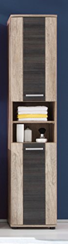 trendteam ST10158 Bad-Hochschrank, BxHxT 40 x 186 x 32 cm, Eiche dunkelbraun - 3
