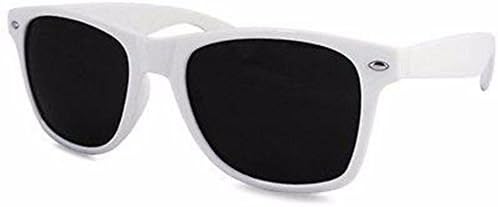High Quality Unisex Trendy Vintage Wayfarer Sunglasses Retro Outdoor Sunglasses/Shades Available in Black, Blue, Navy Blue, Green, Orange, Pink, Purple, Red &amp; Yellow Frames (White)