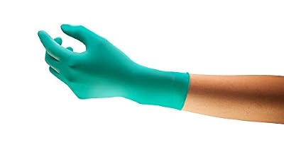 Ansell TouchNTuff 92-605 Gants à Usage Unique en Nitrile pour milieu chimique, mécanique et alimentaire non poudré, Vert, Taille 7.5 - 8 (boîte de 100 gants)