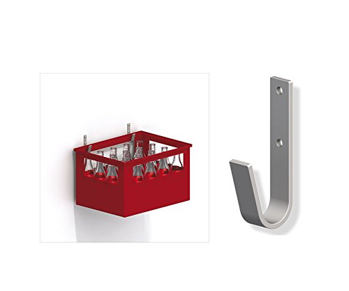 10 Stück – GedoTec® Wandhaken zum Schrauben Unihaken Allzweckhaken 35 x 82 mm | Metallhaken Stahl verzinkt | gebogen mit 30 kg Tragkraft | Universal-Haken in verstärkter Ausführung | Markenqualität für Ihren Wohnbereich - 2
