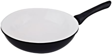 Vinaroz Die Cast Aluminum wok with Ceramic Coating 30-Cm, Black by Vinaroz Cookware