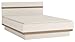 Chelsea Bedroom Bedside Extension for bed in white gloss with an Truffle Oak Tr