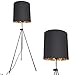 Produktbild Holzlampe Retro Wohnzimmer Stehleuchte Messing Vintage Stativlampe Industrie Studiolampe Design Stativ Braun