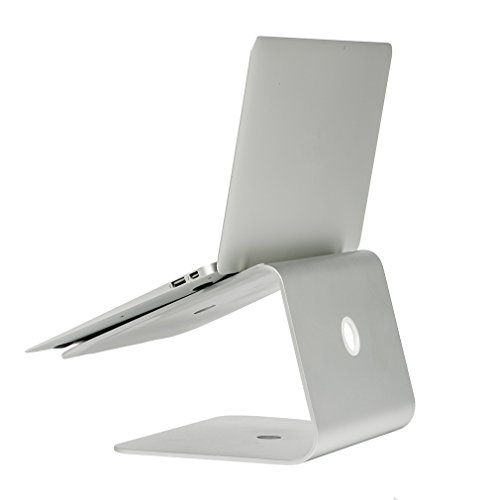 Slabo Notebookhalterung Laptopständer für MacBook / MacBook Air / MacBook Pro / Notebooks „Aluminium“ – SILBER - 2