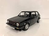 golf 1 cabrio modellauto im Maßstab 1: 24 Bburago 1:24 Volkswagen Golf Mk1 GTI (1979), Schwarz