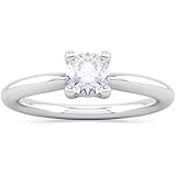Anello solitario donna LUCY in oro bianco 18kt e palladio con diamanti