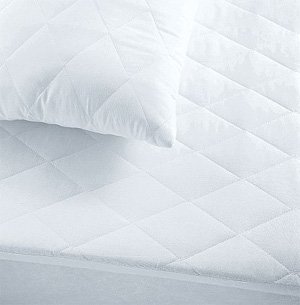 White Single Bed Luxury Quilted Mattress Protector Cover, Fitted, Extra Deep 33cm Poly cotton