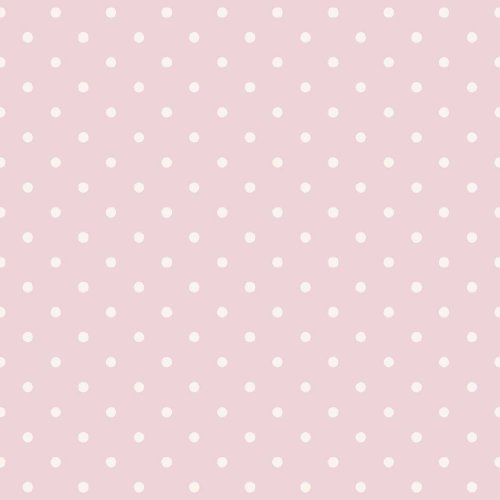 Vintage 1619 Vliestapete Polka Dots Punkte Weiß Blassrosa - 3