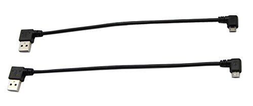 cerrxian 22,9 cm Micro-USB-Kabel Combo Links & Rechts Winkel Micro-USB 5-Pin Stecker auf USB 2.0 Typ A links Winkel männlich Daten Sync und aufladen Kabel für Samsung, HTC, Motorola, Nokia, Android, und mehr (1 Paar & # xff09;