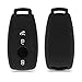 Produktbild TOMALL Silikon Schlüsselhülle schwarz für Mercedes Benz E Klasse 3 Tasten Smart Remote Key (2 Stück)