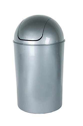 Gravidus Abfalleimer mit Schwingdeckel Mülleimer rund 25 L (grau) - 2