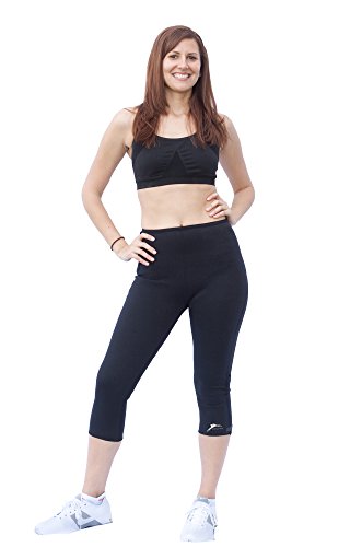 Delfin Spa Fitness Capri-Hose mit Wärme-Effekt (Schwitzhose) – aus Neopren mit Biokeramik Fasern - 2