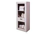 trendteam BZL66157 Babyzimmer Regal Landhausstil weiss Pinie Struktur, Absetzungen Pinie dunkel, BxHxT 60x150x38 cm