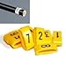 Produktbild 1 Packung - 7mm Kabel Stecker Kabel Nummern - Markierer 1 bis 8 - Gelb