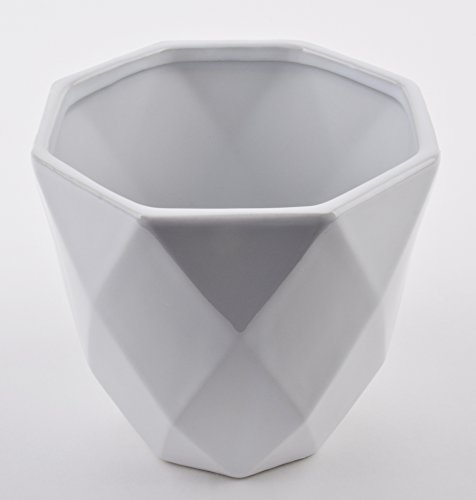 Topf Waben Design Porzellan Blumen Pflanztopf (17x17x17cm, Weiss)