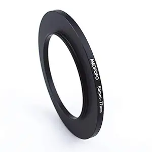 Metal Step Up Ring Adapter 55mm to 77mm Step-Up Lens Adapter Ring For Filters, Made Of CNC Machined space aluminum With Matte Black Electroplated Finish,Compatible with All 55mm Camera Lenses & 77mm A