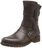Cierre: Cremallera Remonte D8072, Botas Estilo Motero para Mujer, Gris (Ebony 27), 38 EU