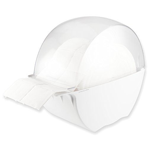 Designer Zelettenbox weiss/transparent gefüllt mit 1 Rolle Zelletten (= 500 Stück)