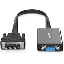 UGREEN 1080p Adaptador Activo de DVI-D a VGA, Convertidor de DVI 24+1 Macho a VGA Hembra, 60 Hz y 3D, para PC, DVD, Monitor, HDTV y proyector