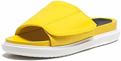 YMFIE Comfortable and breathable antiskid slippers in summer new flat bottomed sandals,35,yellow
