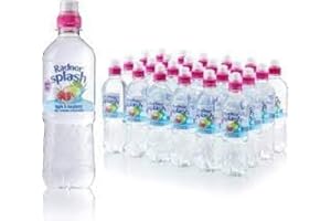 GREAT BRITISH TRADING LIMITED Radnor Splash Apple & Raspberry 500ml x 24 | Refreshing Natural Fruit | Flavored Spring Water | Zero Calories | No Added Sugar | Sourced in the Heart of Wales | Great for Kids and Adults Alike