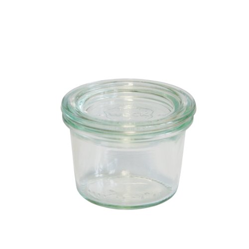 axentia Weck Dessertglas, Hochwertige Vorspeisengläser, Sturzform mit Glasdeckel, Weck Gläser für Vorspeisen und Desserts, ideal zum Anrichten und Präsentieren von Speisen, 6 Stück mit je ca. 80 ml Füllvolumen